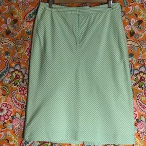 Brooks Brothers mint green & white a-line skirt 8
